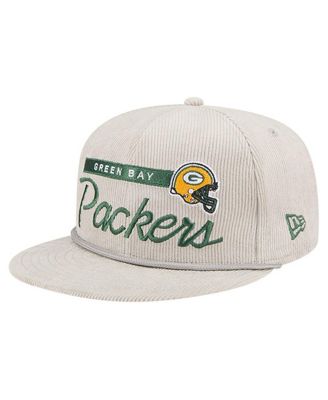 New Era - Men's Gray Green Bay Packers Cord Rope Corduroy 9FIFTY Snapback Hat