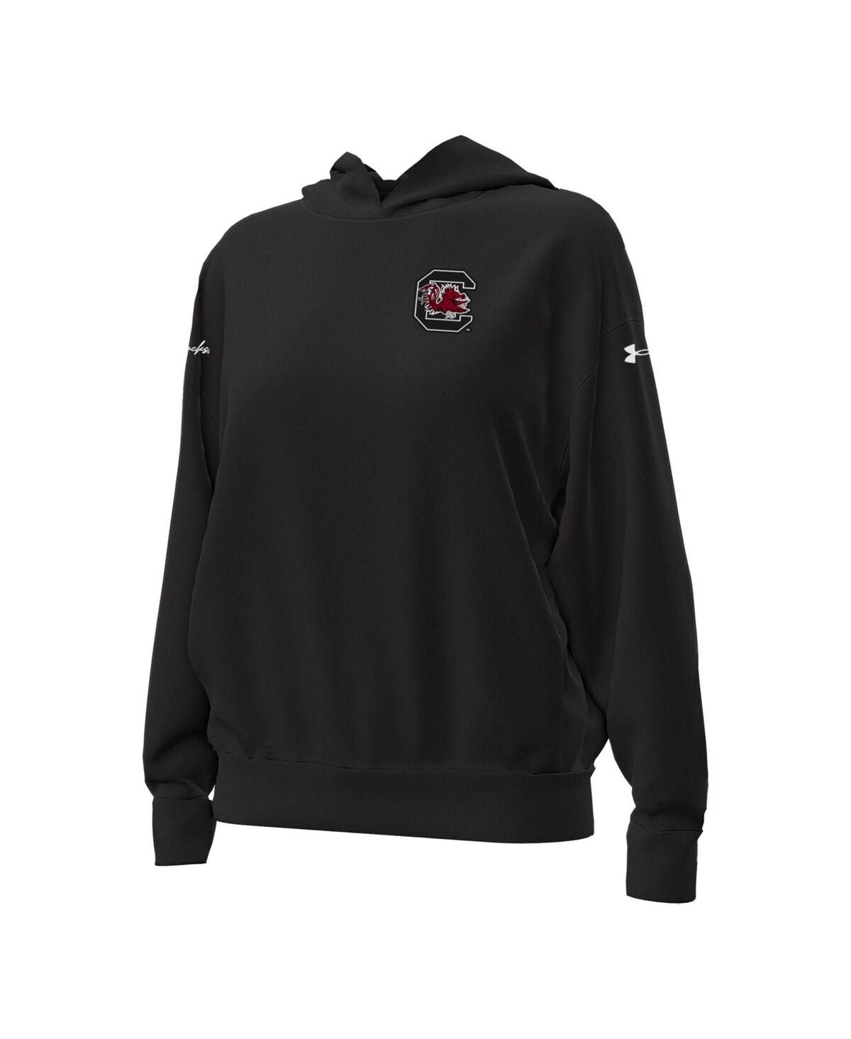 Under Armour Black South Carolina Gamecocks Oversized Gameday Icon Hoodie In Black