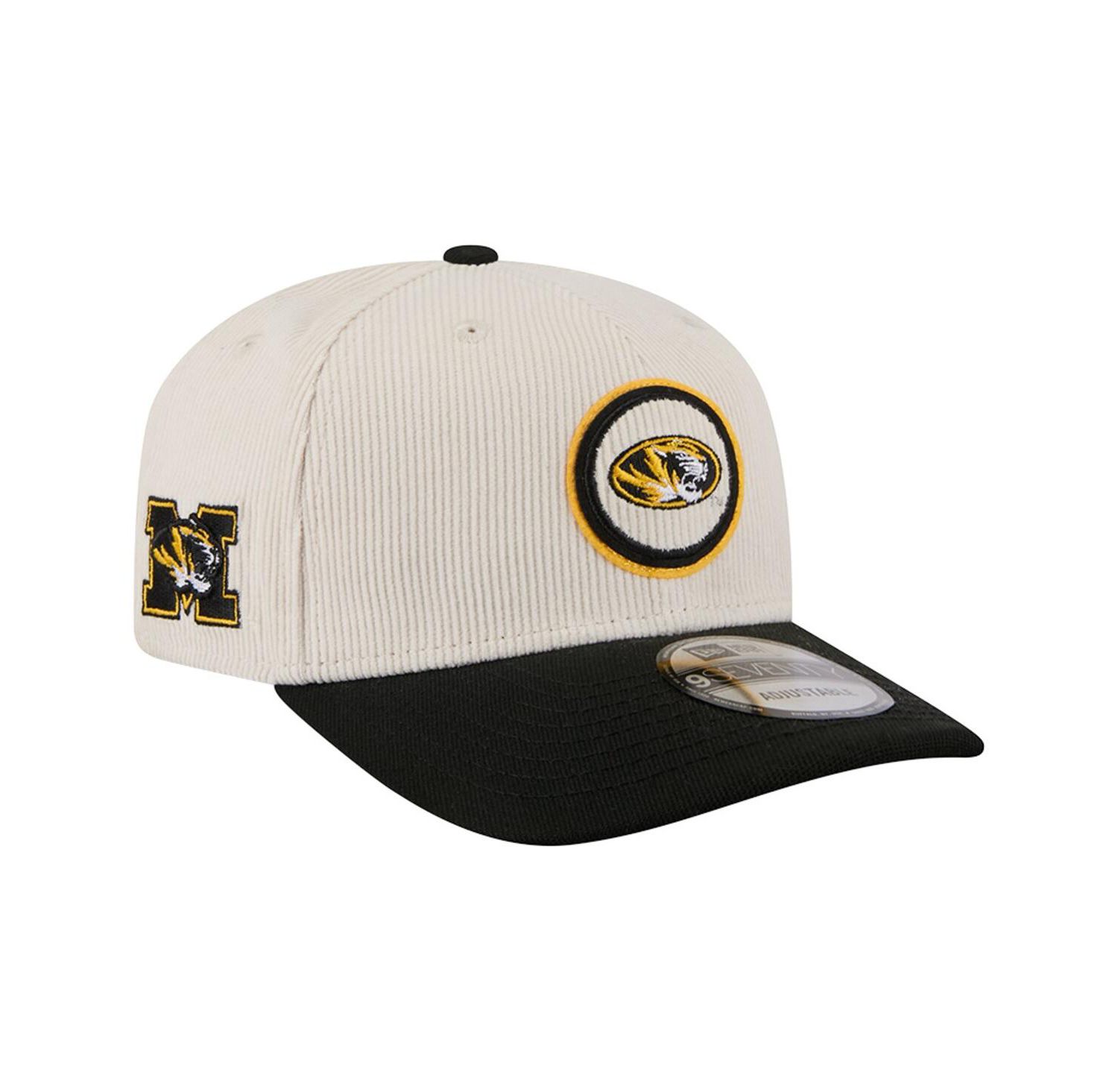 Men's Cream/Black Missouri Tigers Loyal Corduroy 9SEVENTY Adjustable Hat