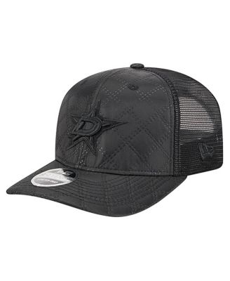 New Era - Men's Black Dallas Stars Quilted Nylon 9SEVENTY Adjustable Trucker Hat
