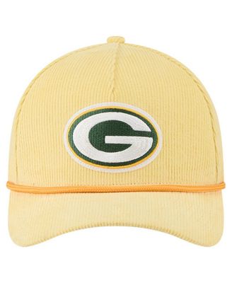 Men's Gold Green Bay Packers Cord Corduroy 9FORTY A-Frame Adjustable Hat