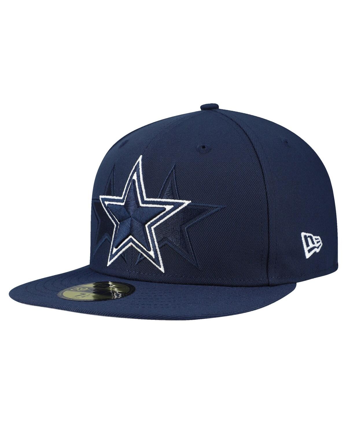 New Era Men's Navy Dallas Cowboys Tri-Hit 59FIFTY Fitted Hat
