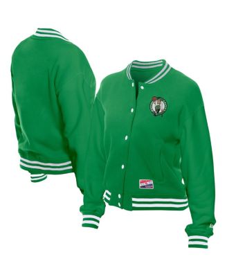 New Era - Women's Kelly Green Boston Celtics Throwback Full-Snap Jacket