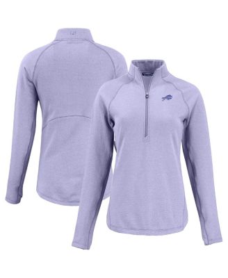 Cutter & Buck - Women's Purple Buffalo Bills Peshastin Eco Fleece Half-Zip Sweatshirt