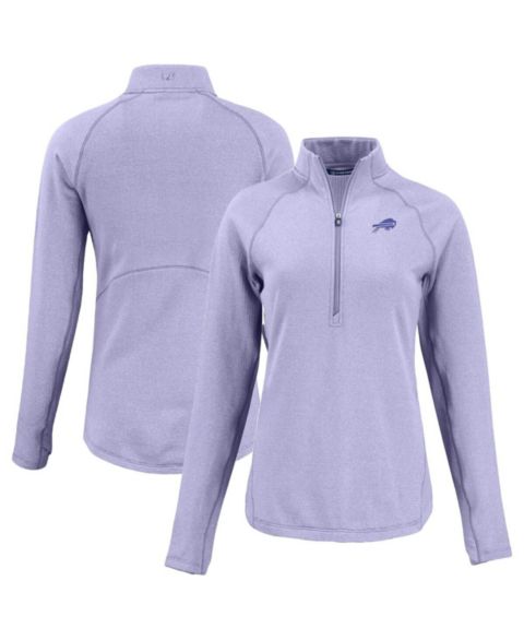 Женская толстовка Cutter & Buck Purple Buffalo Bills Peshastin Eco Fleece Half-Zip