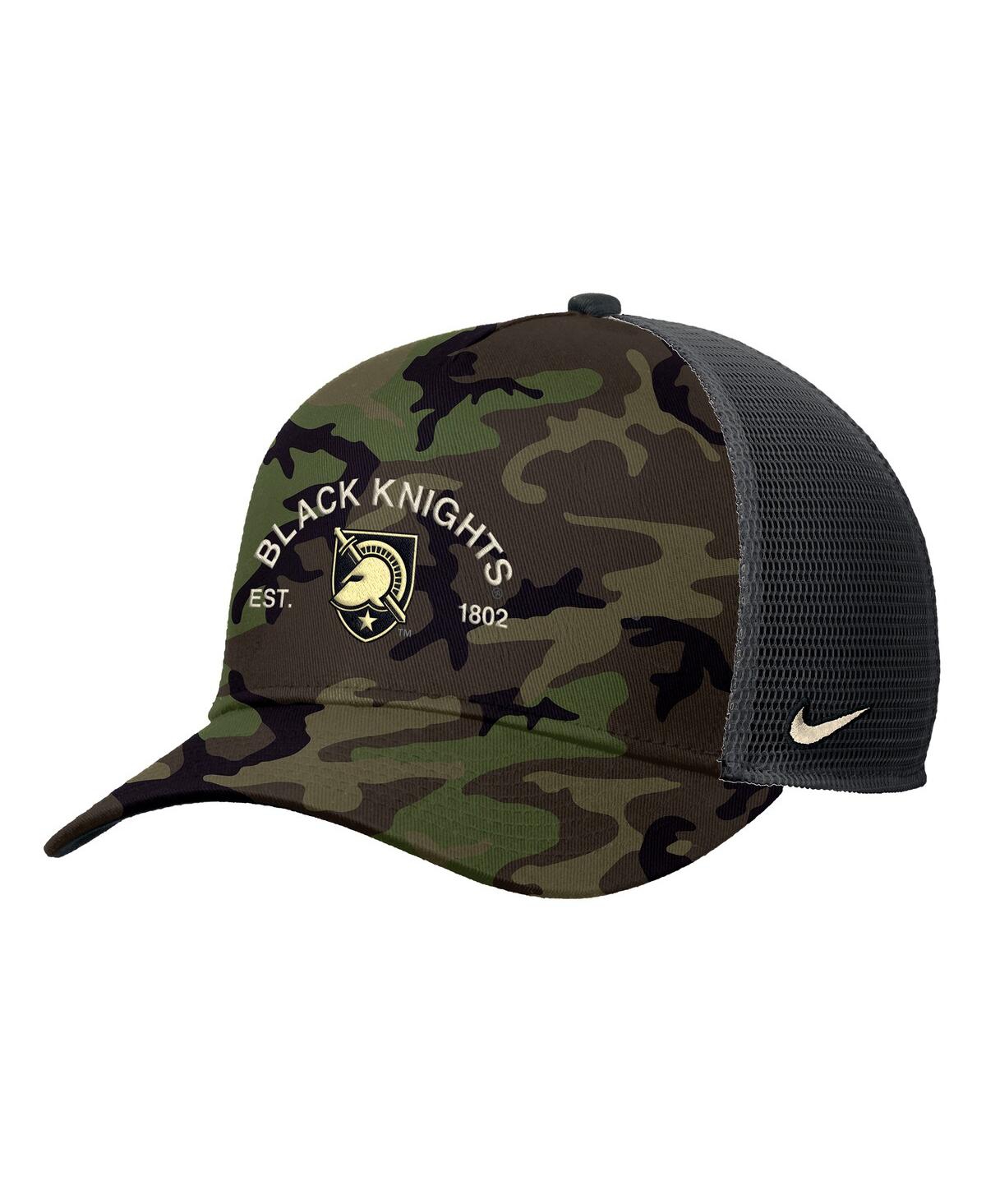 Nike Men's Camo Army Black Knights 2025 Military Appreciation Rise Adjustable Trucker Hat