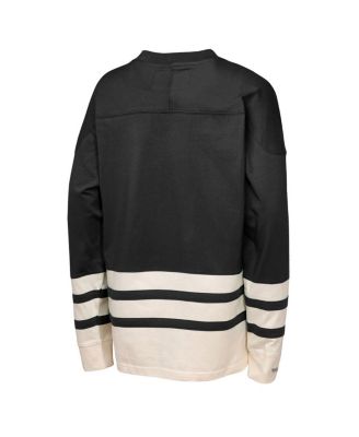 Big Boys and Girls Black Philadelphia Flyers Chainstitch Heavyweight Long Sleeve Sweatshirt