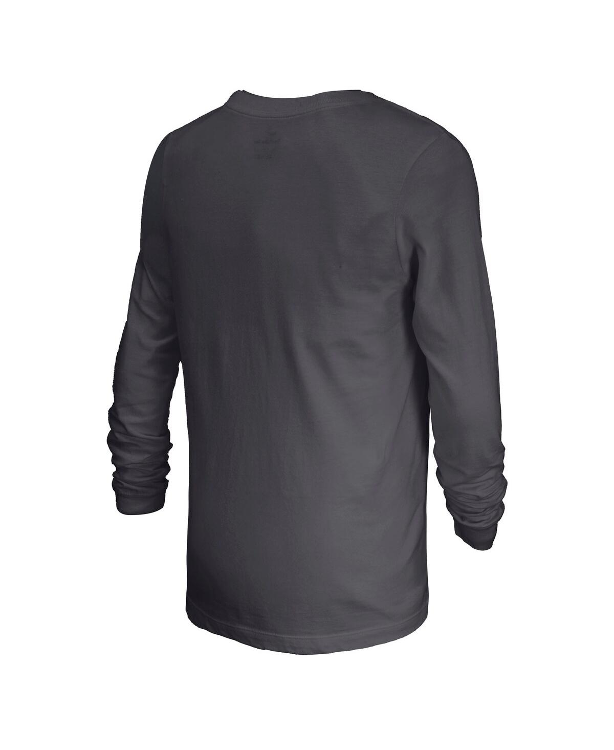 Nike Big Boys and Girls Anthracite Ohio State Buckeyes Legend Logo Dri-fit Long Sleeve T-Shirt