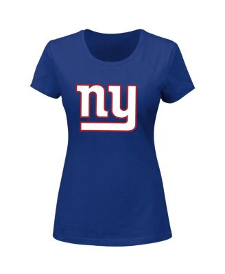 Women's Cam Skattebo Royal New York Giants Plus Size Name Number Scoop Neck T-Shirt