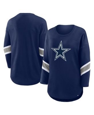 Fanatics - Women's Navy Dallas Cowboys Plus Size Redzone 3/4-Sleeve Scoop Neck T-Shirt