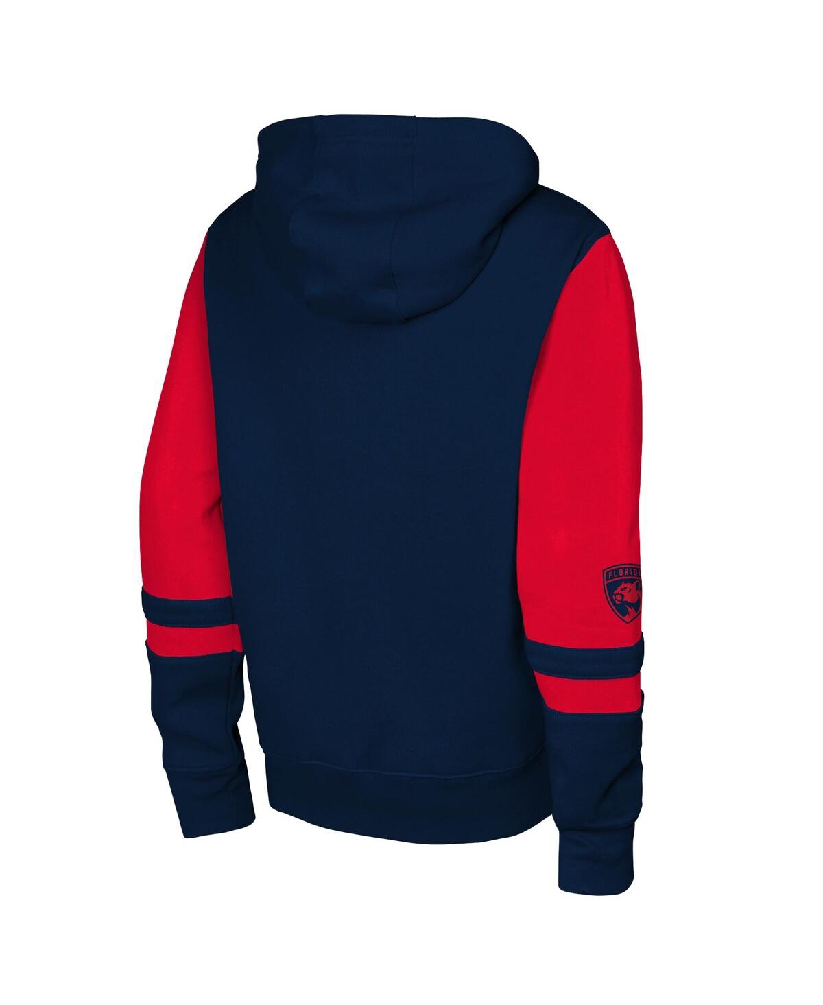 Outerstuff Big Boys And Girls Navy Florida Panthers Face Off Full-zip Hoodie In Blue