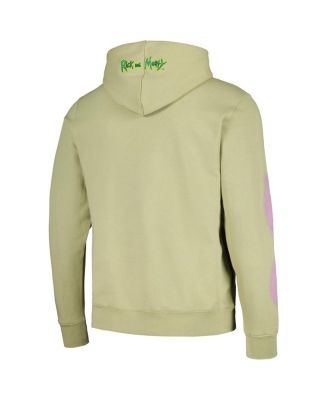 Men's and Women's Olive Rick And Morty Pullover Hoodie