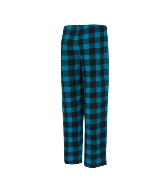 Women's 2-Piece Black/Teal Jacksonville Jaguars Avondale T-Shirt and Pants Flannel PJ Set