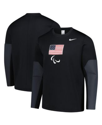 Nike - Men's Black U.S. Paralympics Coaches Long Sleeve Therma-FIT Sweatshirt