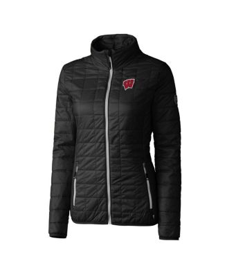 Women's Black Wisconsin Badgers Rainier Eco Insulated Puffer Full-Zip Jacket