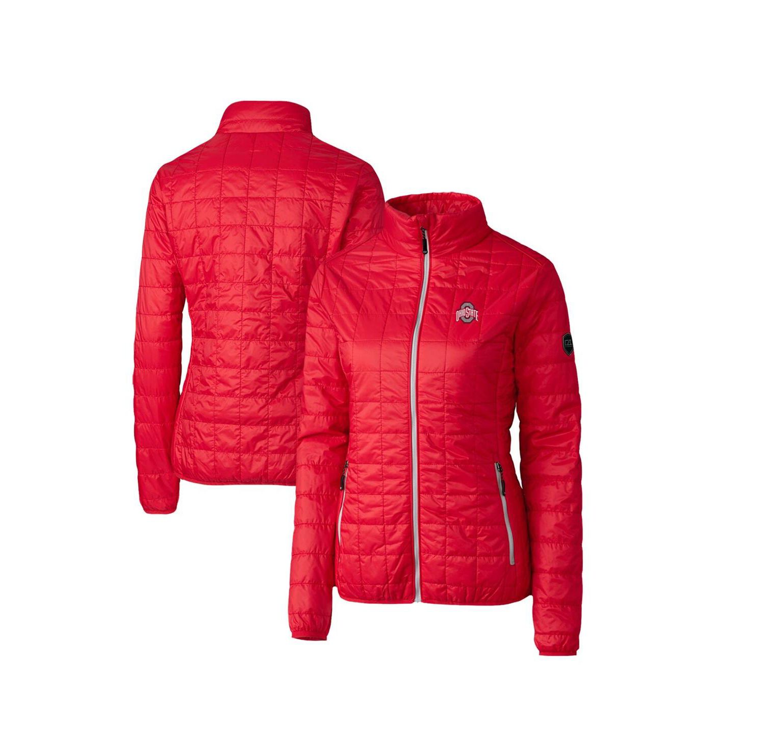 Women's Red Ohio State Buckeyes Rainier Eco Insulated Puffer Full-Zip Jacket