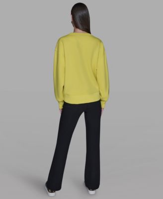 Petite Crewneck Long-Sleeve Knit Sweater