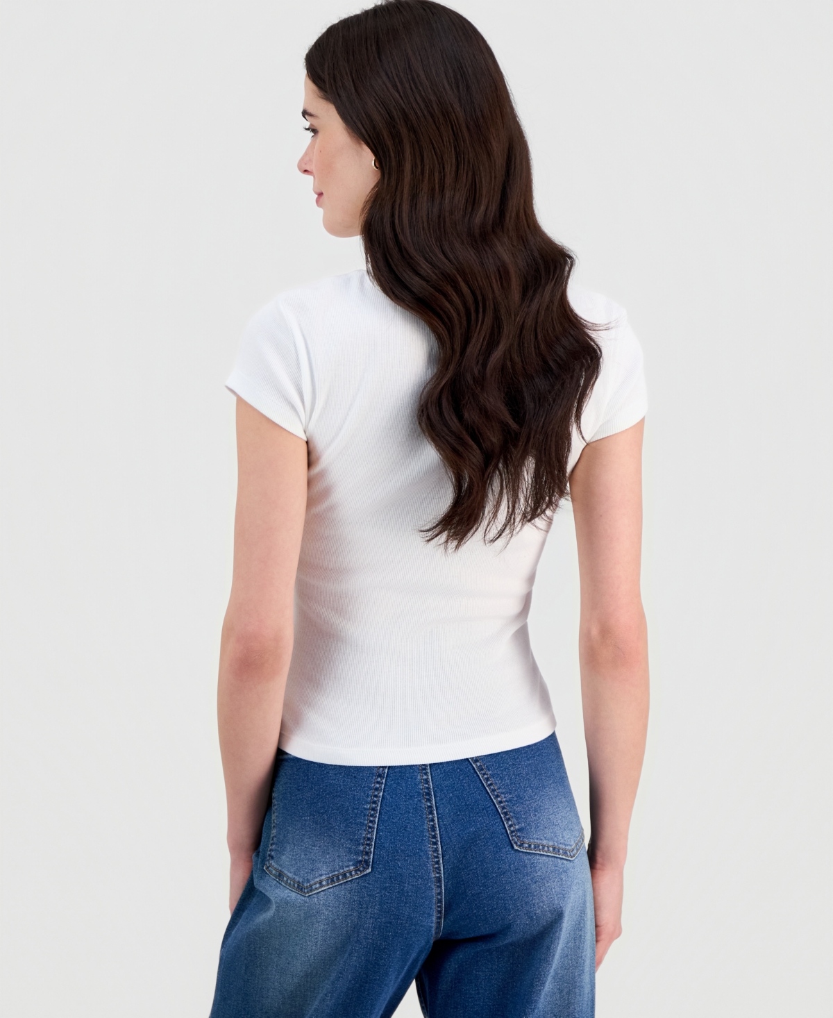 Sincerely Jules Juniors' Beaded Crewneck T-Shirt