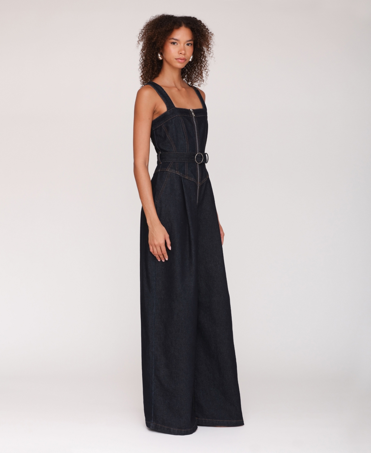 Avec Les Filles Women's Zip-Front Corset Jumpsuit