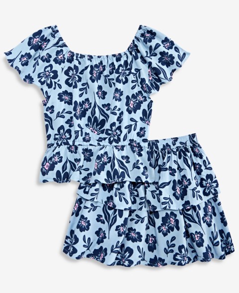 Детские Epic Threads Toddler Girls' 2T-4T Floral-Print Top & Skirt, 2-Piece Set