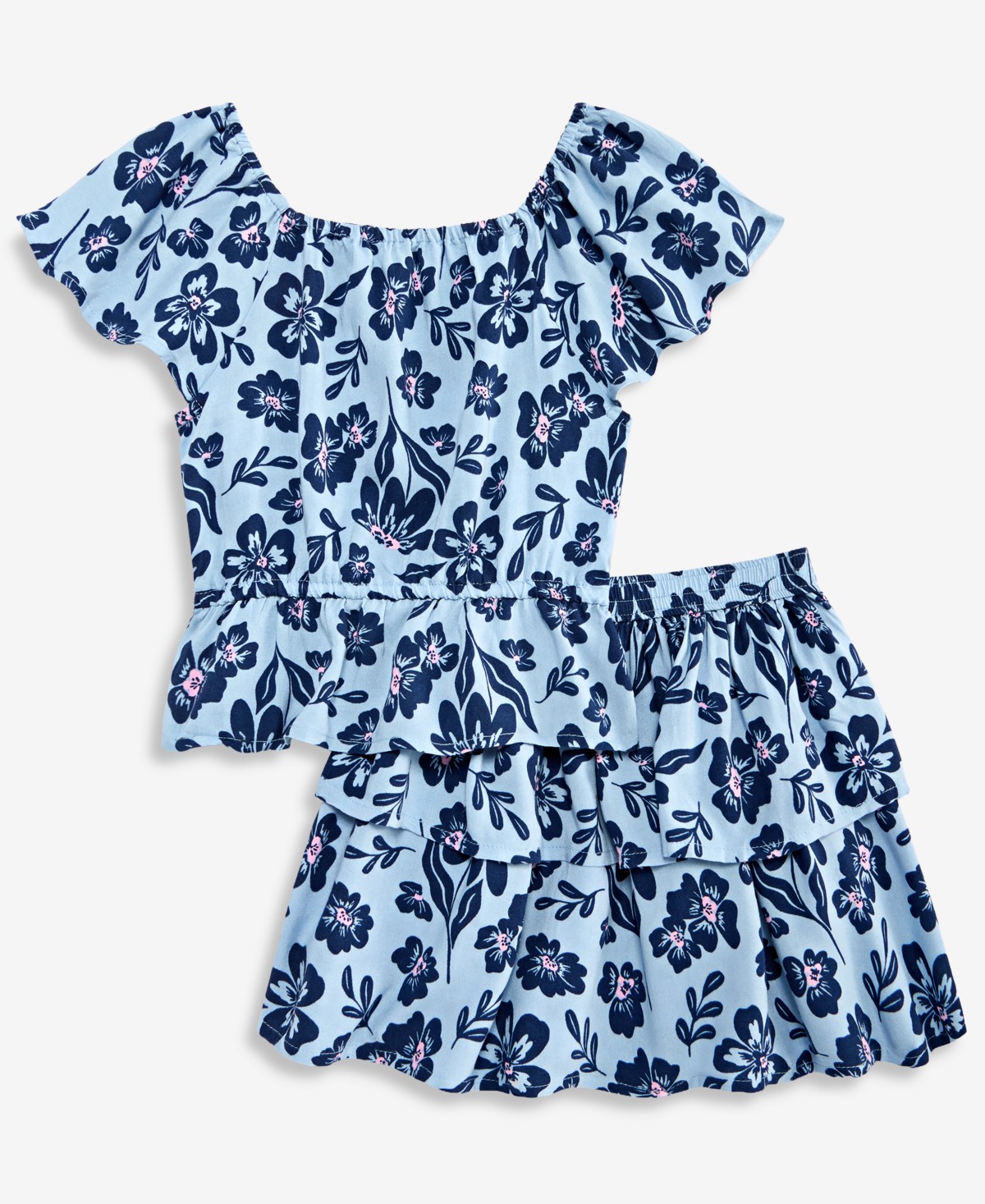 Детские Epic Threads Toddler Girls' 2T-4T Floral-Print Top & Skirt, 2-Piece Set — фото 1