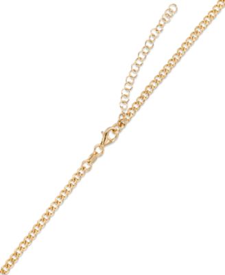 Extender Puff Heart Necklace in 18k Yellow Gold Over Sterling Silver