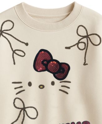 Girls' 7-16 Hello Kitty Crewneck Pull-on Sweater