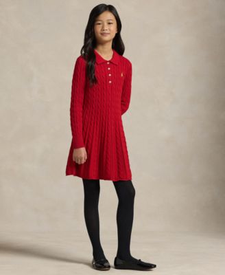 Girls' 7-16 Lunar New Year Long-Sleeve Sweater Dress