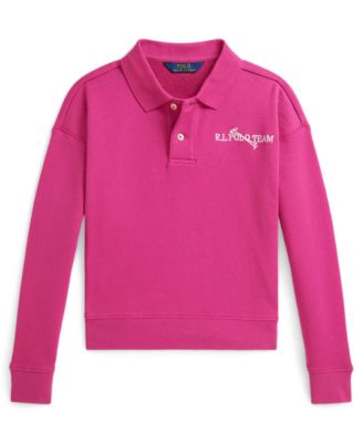 Girls' 7-16 Polo Team Terry Long-Sleeve Sweatshirt