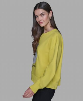 Petite Crewneck Long-Sleeve Knit Sweater