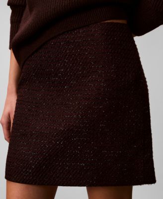 Women's Textured Tweed Mini Skirt