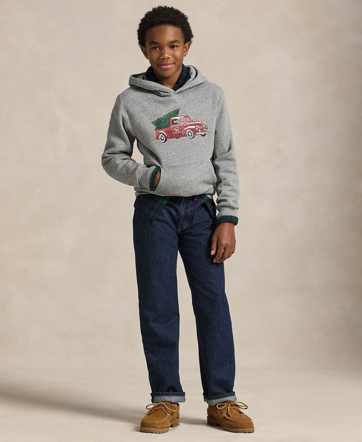 Polo Ralph Lauren Boys 8-20 Truck-Print Hoodie