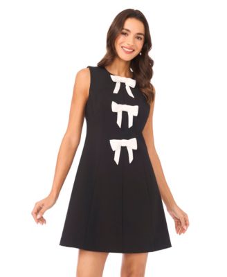 Women's Attached Bows Sleeveless Mini Dress
