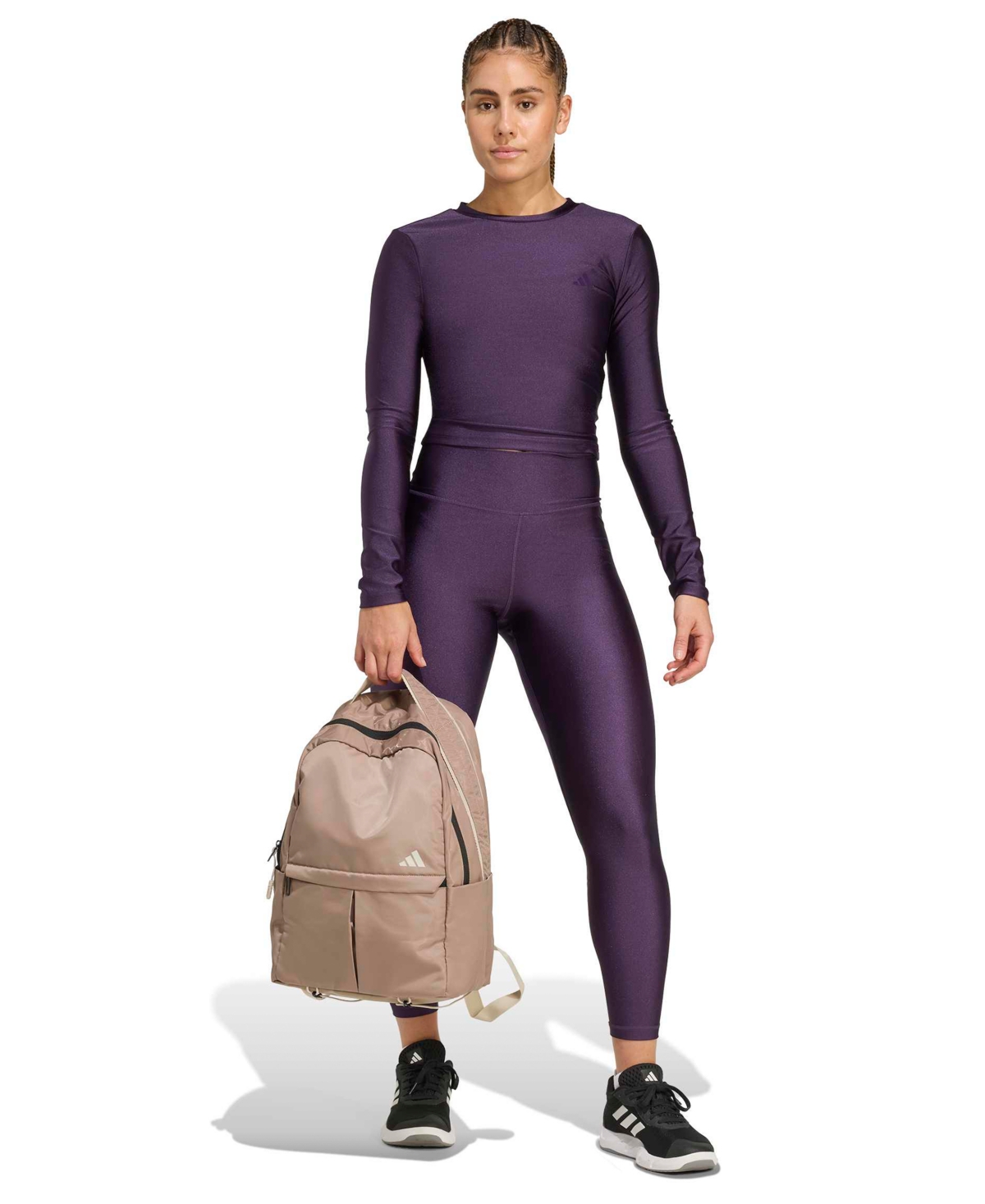 Adidas Originals Women's Long-sleeve Crewneck T-shirt In Purple