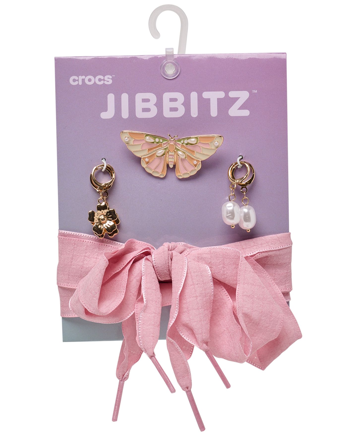 Аксессуары Crocs Jibbitz Laces and Butterfly Charms Kit, цвет: Разноцветный — фото 1