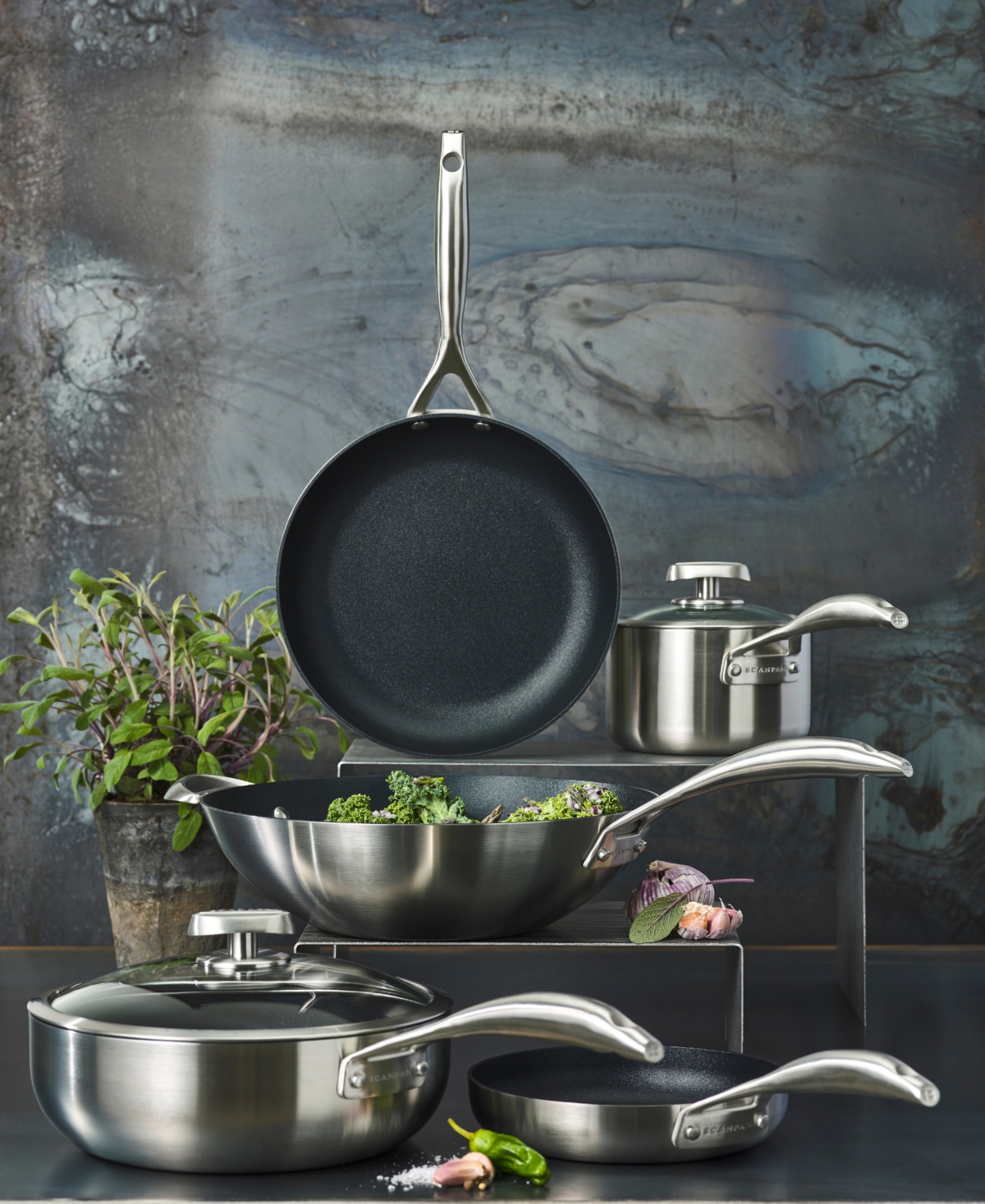 Scanpan Aluminum 3-Quart Covered Saute Pan