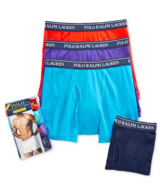 POLO RALPH LAUREN 3-Pack Classic Fit Boxer Briefs Assorted Colors Men's S M  L XL