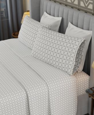 Brushed Cool Crisp 225-Thread Count Printed Cotton 3-Pc. Sheet Set, Twin XL