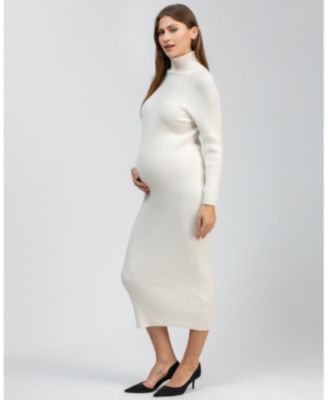 Maternity Ribbed Turtleneck Bodycon Maxi Dress Giorgia