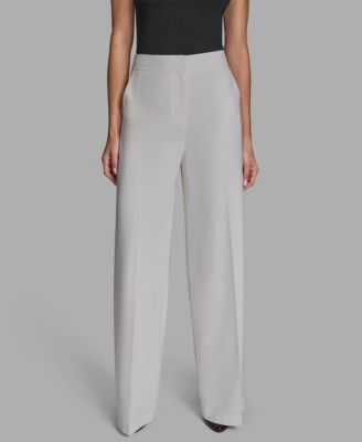 Women's Wide-Leg High-Rise Pleated Pants