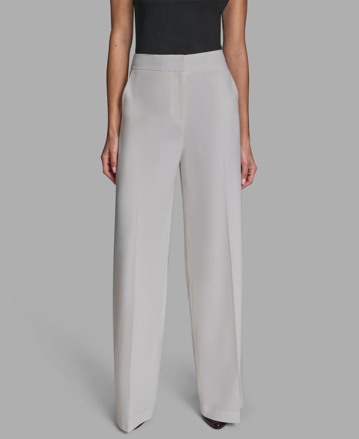 Bcbg Women's Wide-Leg High-Rise Pleated Pants