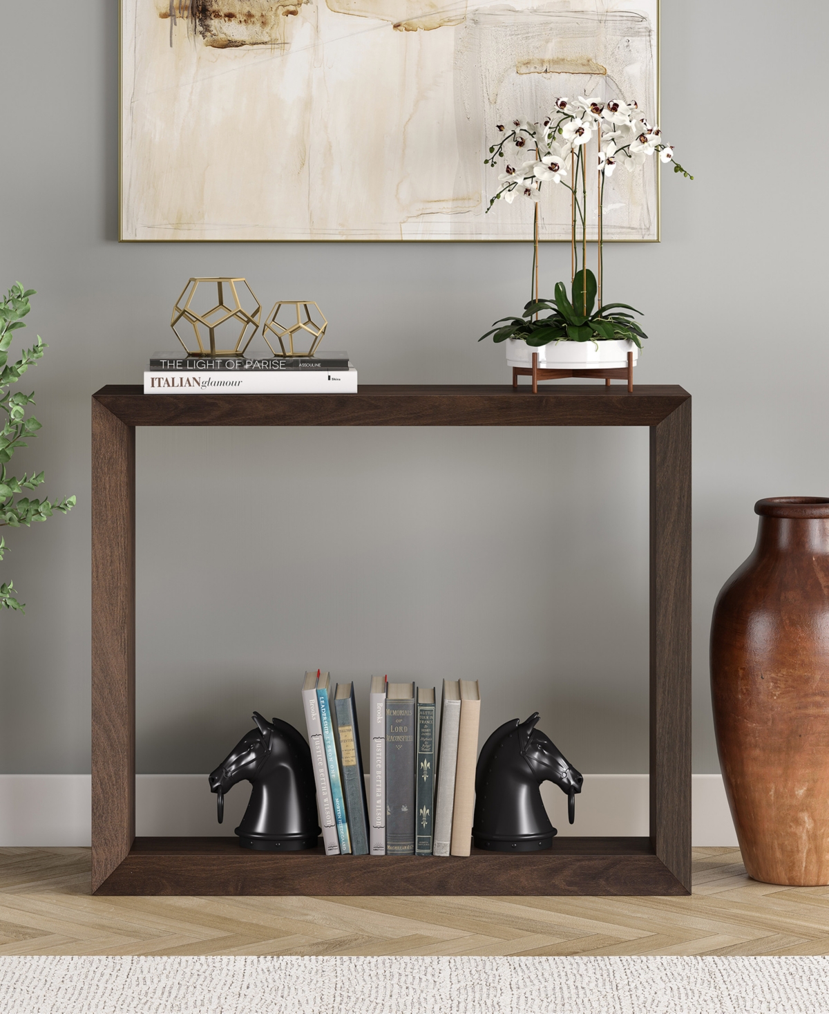 Hudson & Canal Osmond 36" Wood Wide Rectangular Console Table