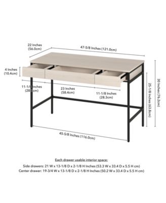 Evans 48" Wood Wide Rectangular Writing Desk