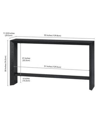 Osman 55" Wood Wide Rectangular Console Table