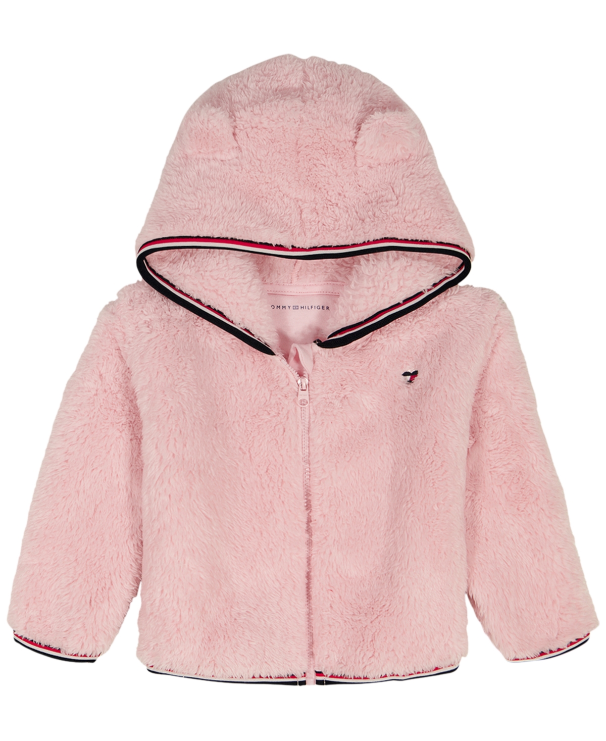 Tommy Hilfiger Baby Girls Jacket, Bodysuit And Pants, 3-piece Set In Pink