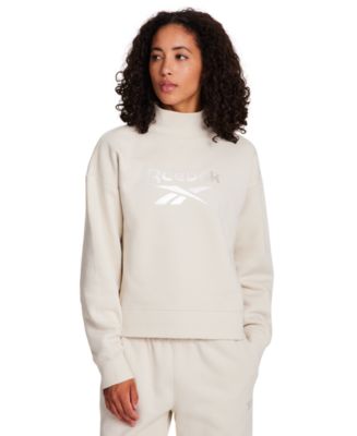 Reebok Women's Medium Vector Mock Neck Sweatshirt - Macy's