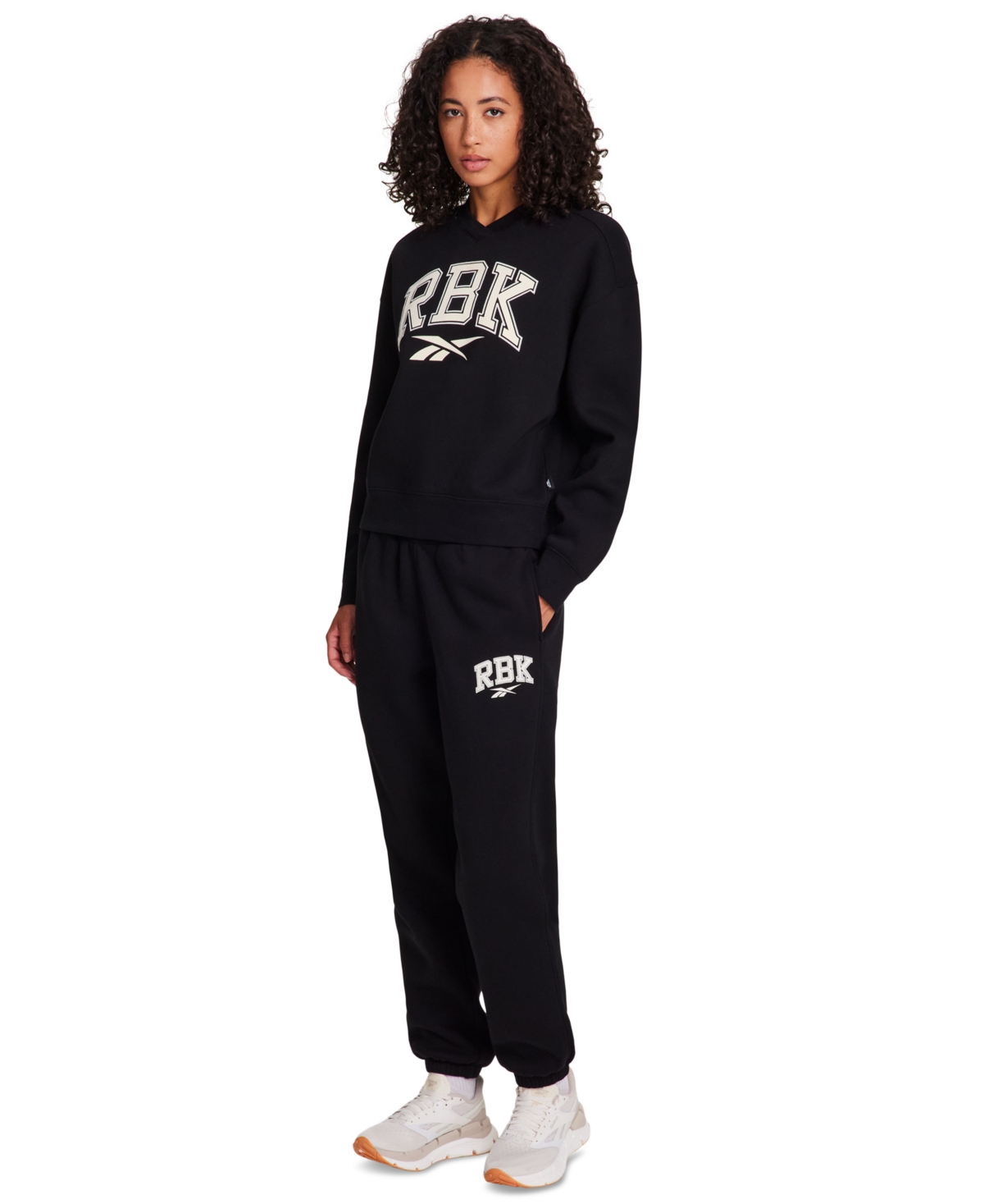 Reebok Women's Relaxed Varsity Joggers In Black