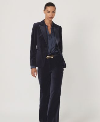 Women's Verda Cotton Velvet Tuxedo Blazer