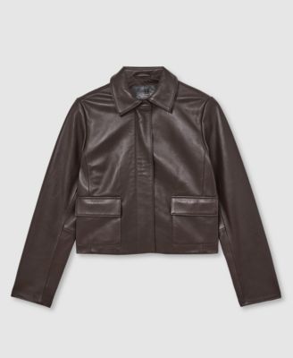 Women's Drew Collared Leather Jacket