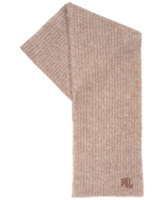 Fisherman Rib with Leather Logo Scarf